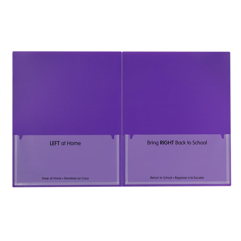 C-Line Classroom Connector School-to-Home Folders, Purple, 25 per Box (32009) - Image 2